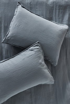 Anthropologie Washed Linen Shams, Set Of 2