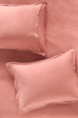 Anthropologie Washed Linen Shams, Set Of 2