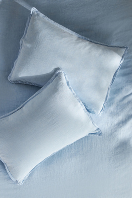 Anthropologie Washed Linen Shams, Set Of 2