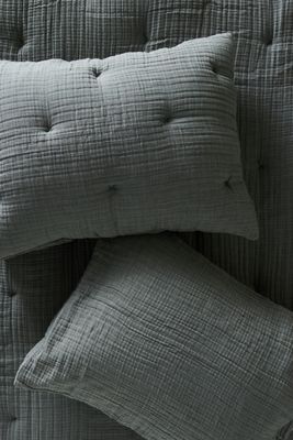 Elysian Cross-Dyed Cotton Gauze Shams, Set of 2