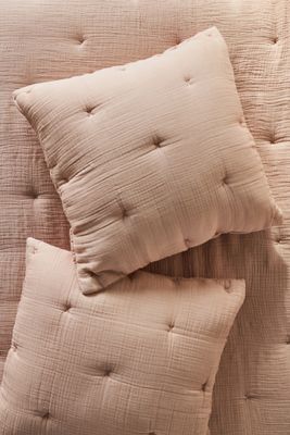 Elysian Cross-Dyed Cotton Gauze Shams, Set of 2