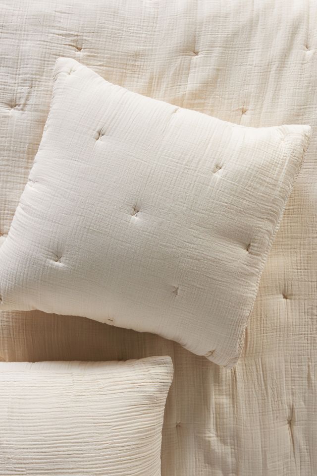 Anew Edit Fresh Ideas Tailored Euro Sham - Color: Ivory