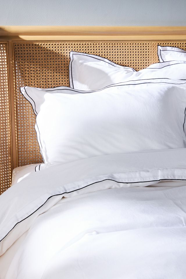 Maeve by Anthropologie Stitched-Flange Spa Sateen Duvet Cover​ #1