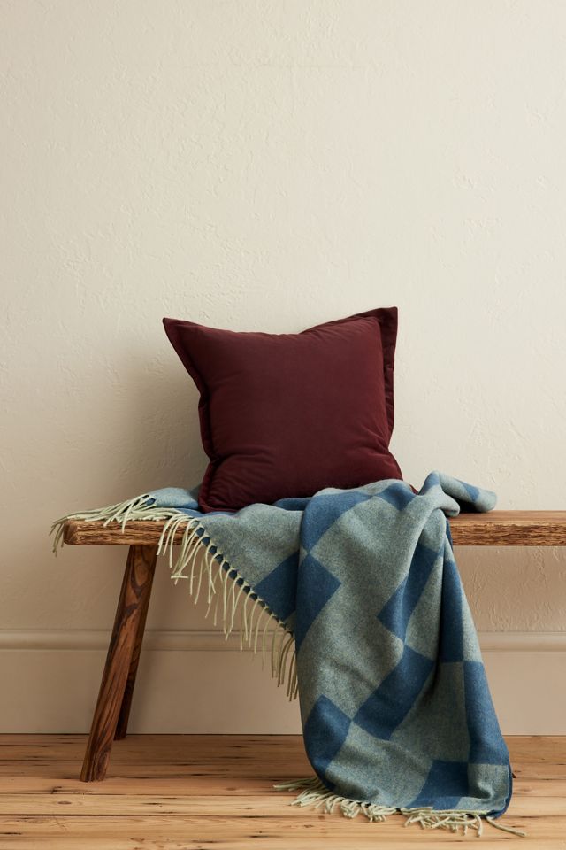 TBCo Lambswool Green Checker Throw Blanket #3