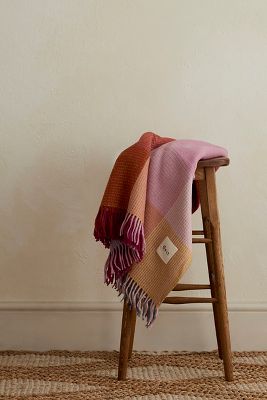 TBCo Pink Waffle Block Throw Blanket