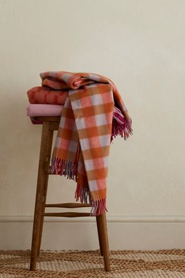 TBCo Orange Gingham Wurfdecke