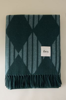 TBCo Lambswool Harlequin Jacquard Throw Blanket 