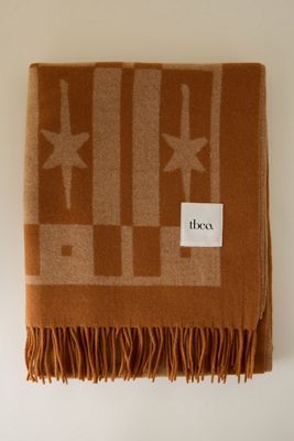 TBCo Lambswool Harlequin Jacquard Throw Blanket 