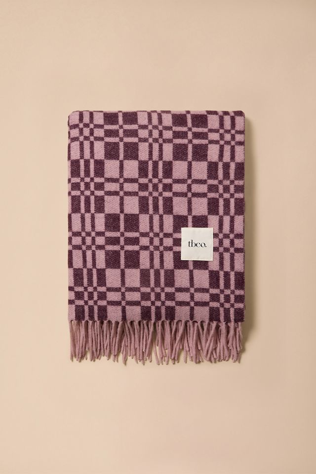 TBCo Lambswool Jacquard Throw Blanket #1