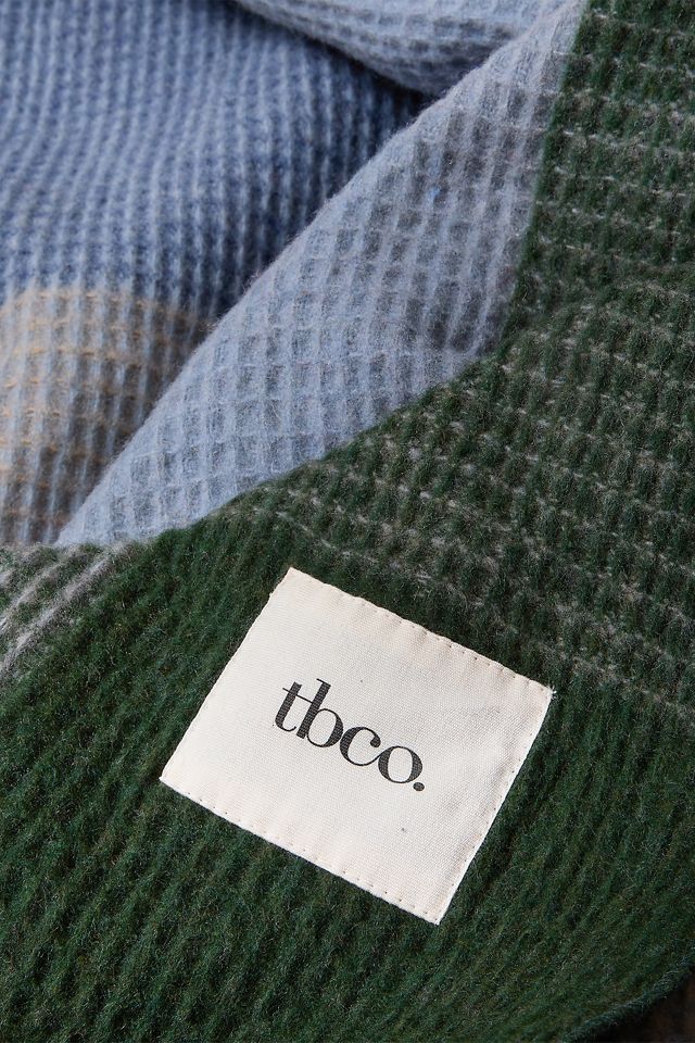TBCo Waffle Wool-Blend Throw Blanket #2