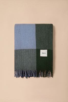 TBCo Waffle Wool-Blend Throw Blanket