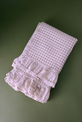 Ellenvale Interiors Beige Ruffle Throw