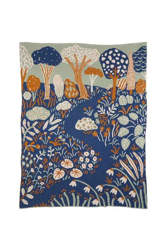Biquette Cotton Knit Novelty Throw Blanket #1