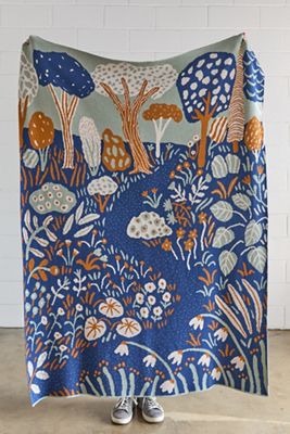 Biquette Cotton Knit Novelty Throw Blanket