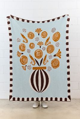 Biquette Cotton Knit Novelty Throw Blanket