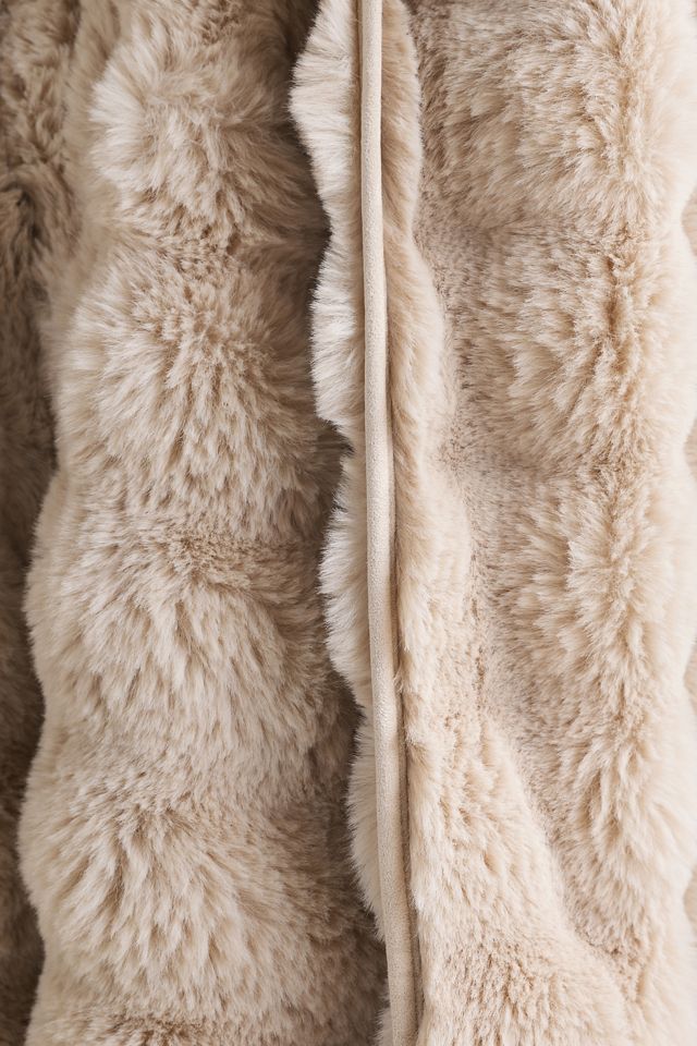 Selena Double-Sided Faux-Fur Throw Blanket #1
