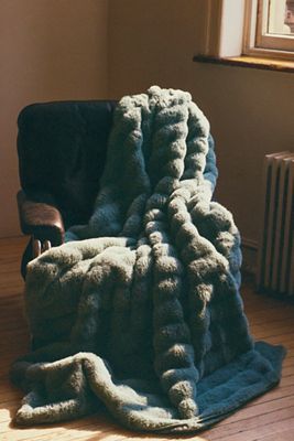 Selena Double-Sided Faux Fur Throw Blanket