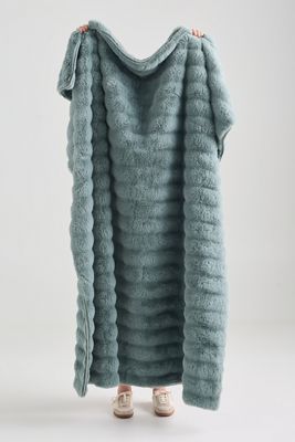 Selena Double-Sided Faux-Fur Throw Blanket 