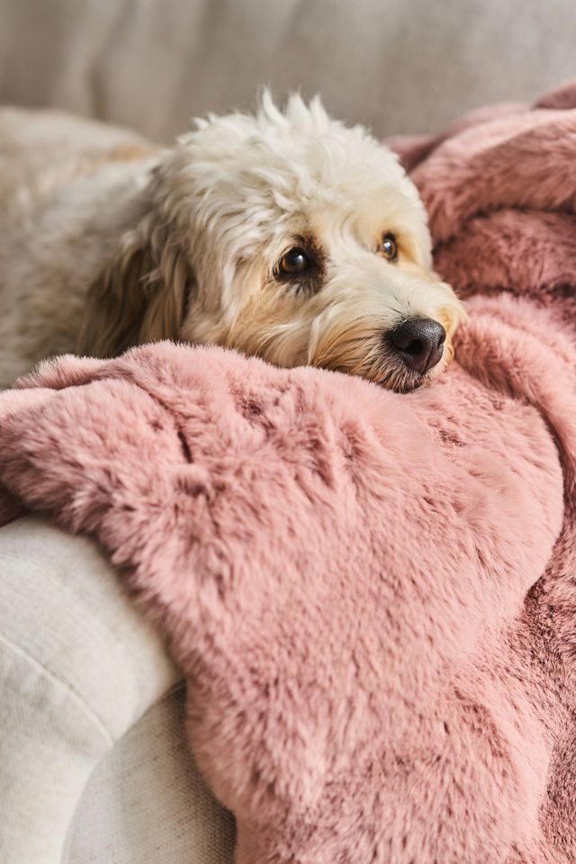 Selena Double-Sided Faux Fur Throw Blanket #1