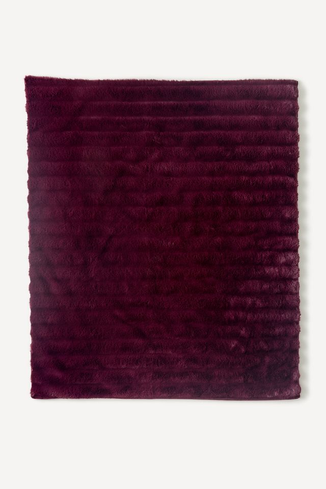 Selena Double-Sided Faux-Fur Throw Blanket #2