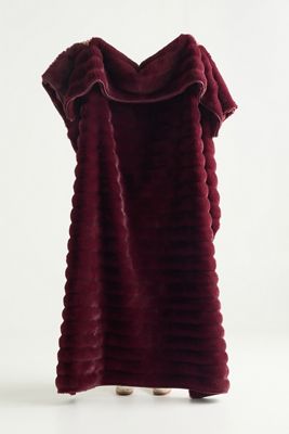 Selena Double-Sided Faux-Fur Throw Blanket 