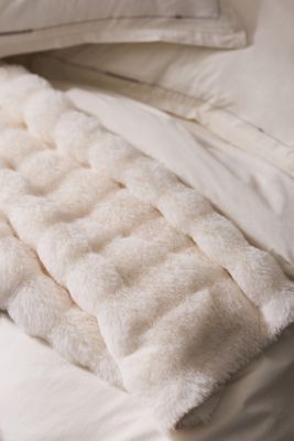 Selena Double-Sided Faux-Fur Throw Blanket