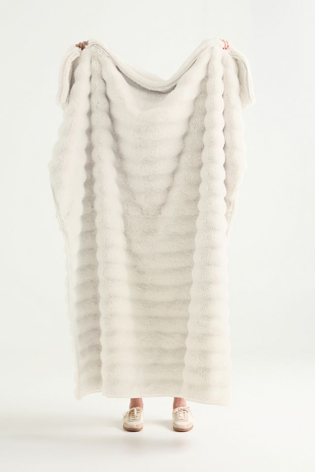 Selena Double-Sided Faux-Fur Throw Blanket #1