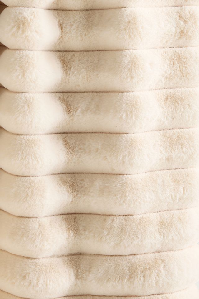 Tipped Puffer Faux-Fur Throw Blanket #2