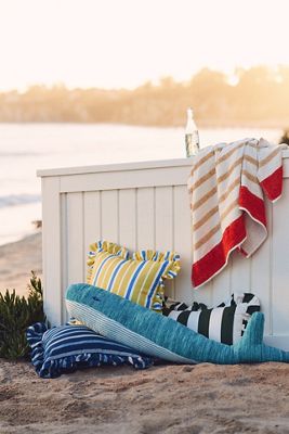 Sailor Cotton Printed Stripe Throw Blanket