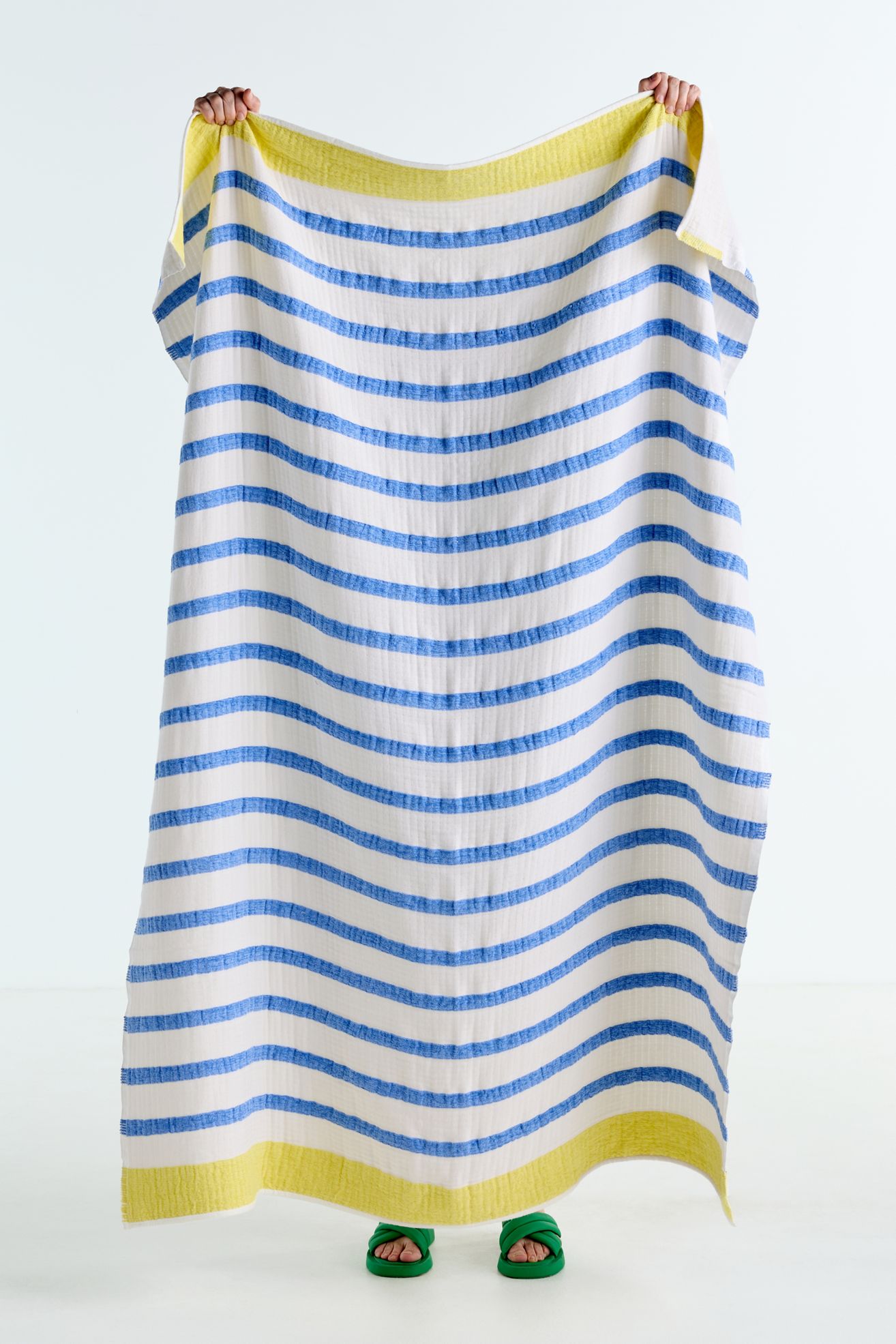 Sailor Cotton Printed Stripe Throw - Blue, 50" x 70"