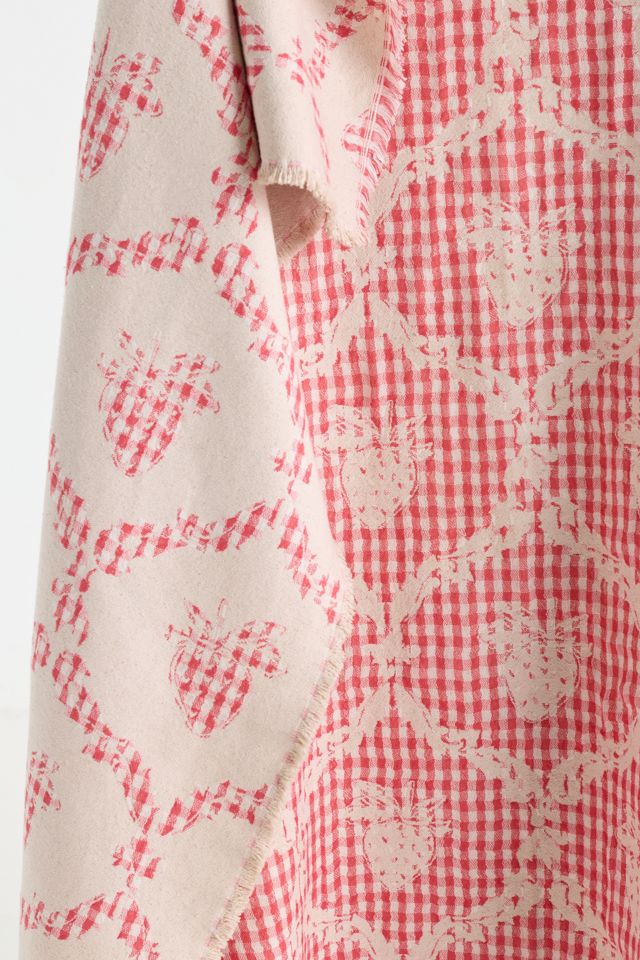 Damask Cotton Woven Throw Blanket #2