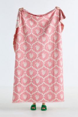 Damask Cotton Woven Throw Blanket
