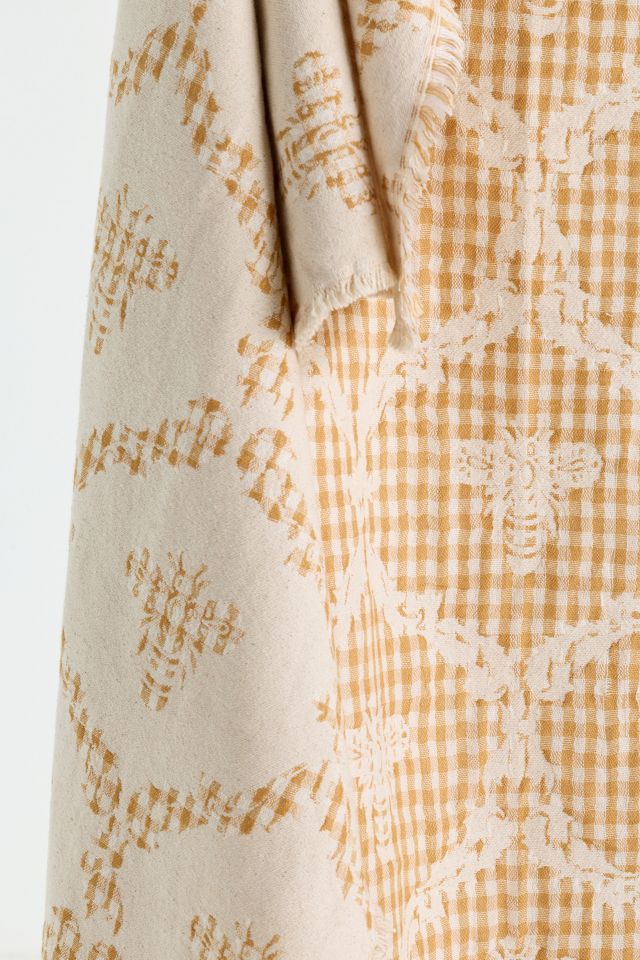 Damask Cotton Woven Throw | AnthroHome