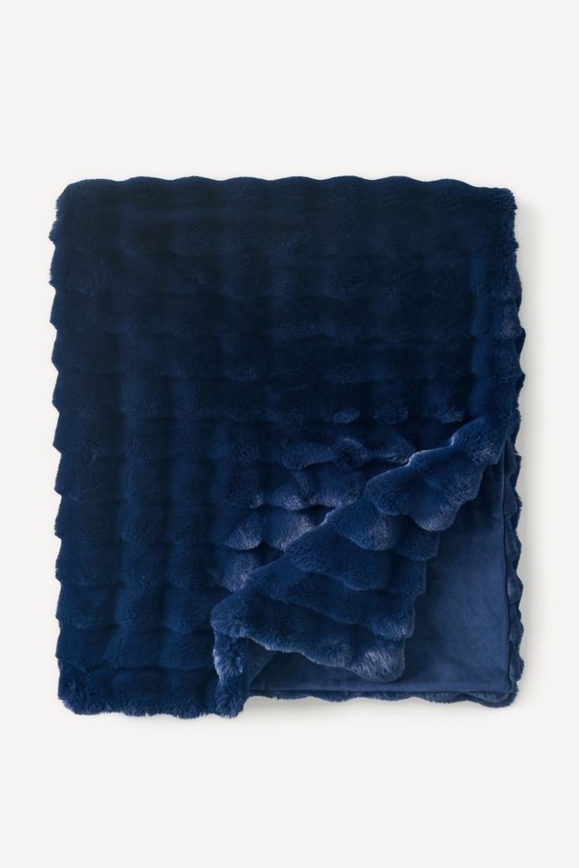 Sophie Scallop Carved Faux-Fur Throw #4