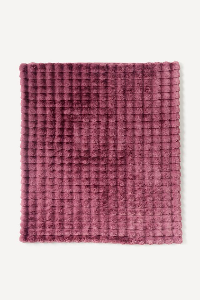Sophie Scallop Carved Faux Fur Throw #5