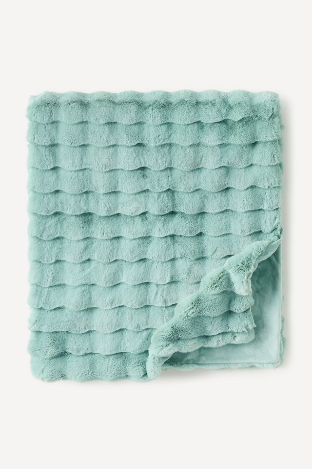 Sophie Scallop Carved Faux-Fur Throw #2