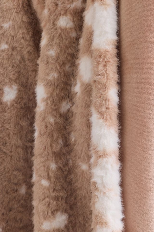 Speckle Printed Faux Fur Throw #2