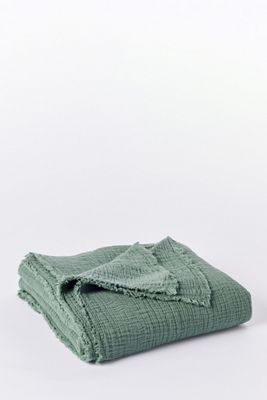 Coyuchi Topanga Organic Matelasse Throw Blanket