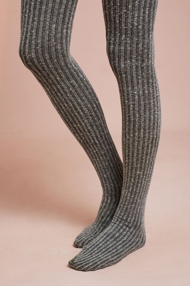 Tweed Ribbed Tights #1