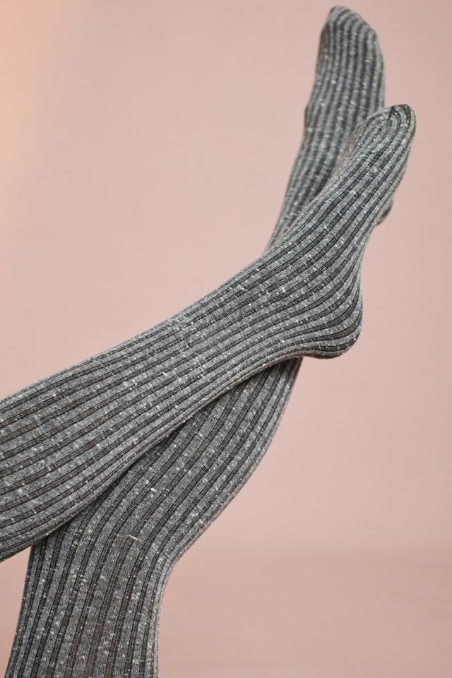 Tweed Ribbed Tights #2