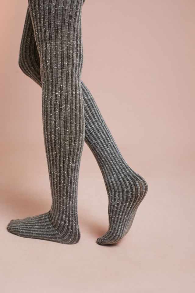 Tweed Ribbed Tights #3
