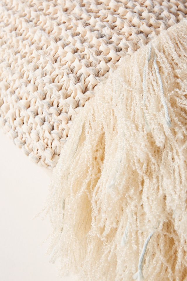 Fringed Waffleknit Pillow #2