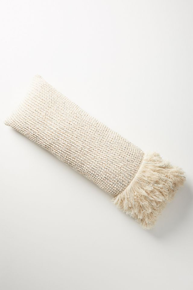 Fringed Waffleknit Pillow #1