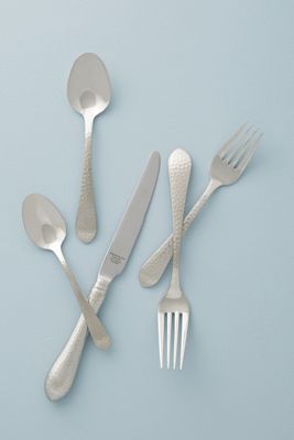 Antiqued Hammered Flatware