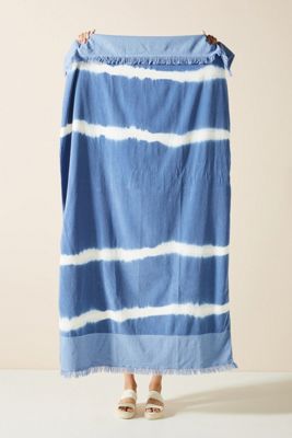 Stripe-Dyed Beach Towel