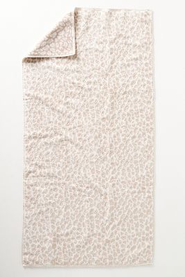 Anthropologie Lola Leopard Towel Collection By  In Beige Size Bath Towel