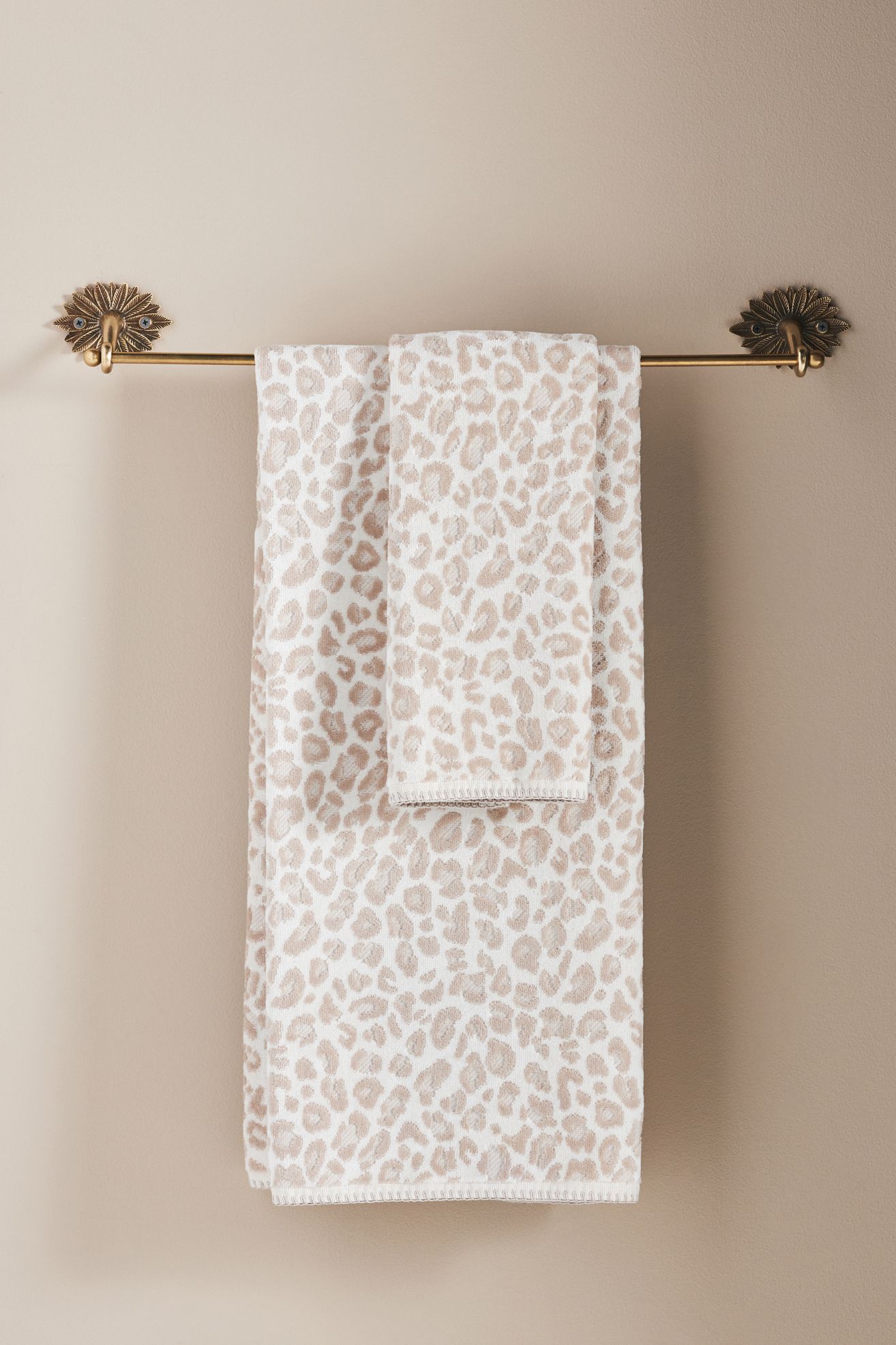 Lola Leopard Bath Towel Collection - Neutral, Standard, Bath Towel