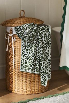 Anthropologie Lola Leopard Bath Towel Collection In Multi