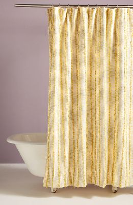 Anthropologie Ashley Shower Curtain By  In Yellow Size 72 X 72