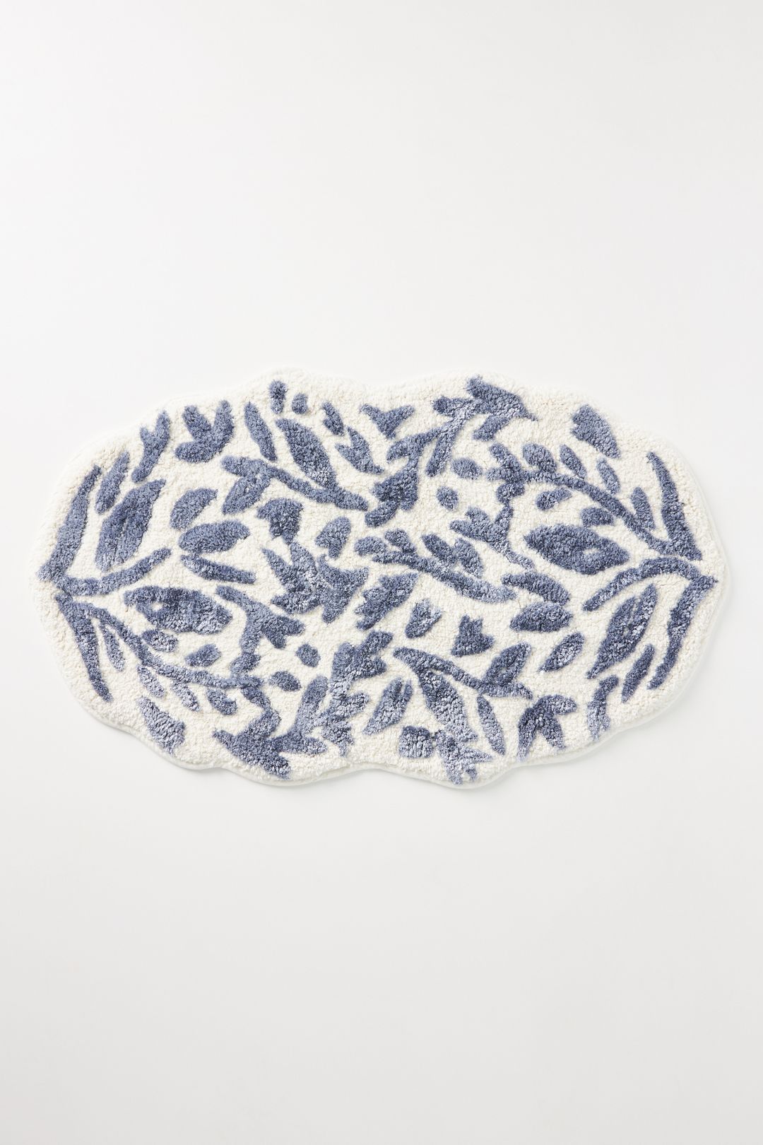 Lucia Handcrafted Bath Mat - Blue Grey, Standard, L